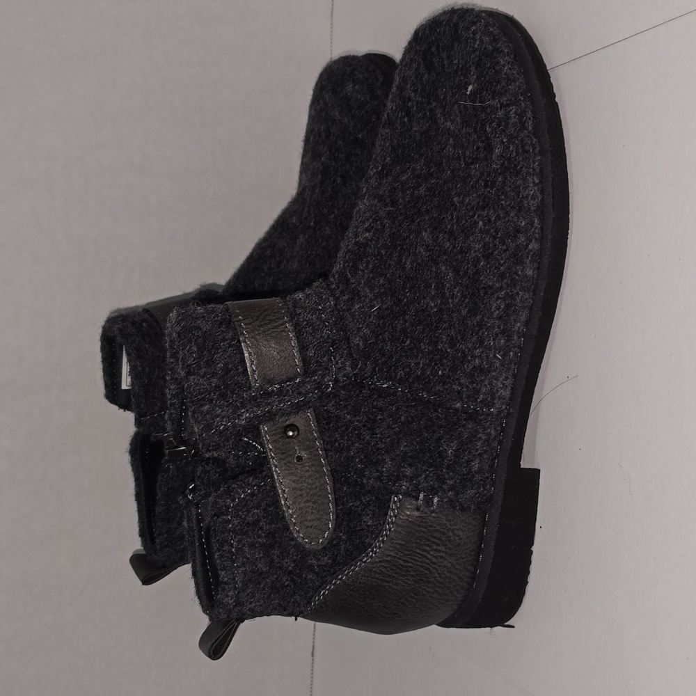 Bearpaw Solstice Women’s Size 7 Ankle Bootie WOOL Winter SIDE ZIP Gray - Picture 3 of 16